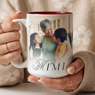 Caneca De Café Em Dois Tons Presente de Colagem de Fotos do Coração para a Mim