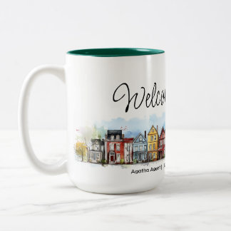 Caneca De Café Em Dois Tons Presente de Conclusão de Compra de Imóvel Welcome