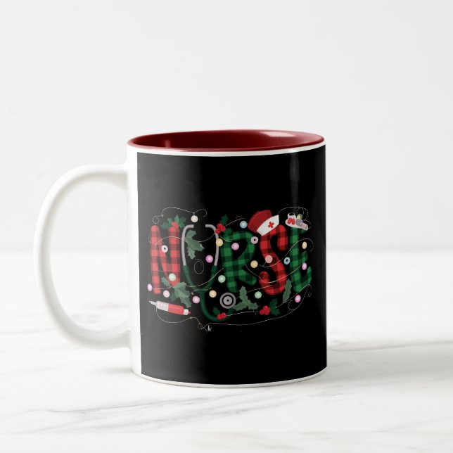 Caneca De Café Em Dois Tons Presente de Enfermeira da Escola de Enfermagem de  (Esquerda)