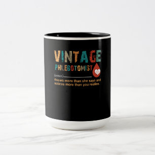 Caneca De Café Em Dois Tons Presente de Enfermeira Presente Bonito Flebotomi