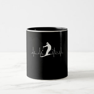 Caneca De Café Em Dois Tons Presente De Esqui De Pulso Para Esquiadores
