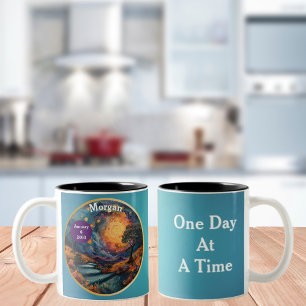 Caneca De Café Em Dois Tons Presente de Etapa de Recuperação Personalizada - A