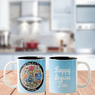 Caneca De Café Em Dois Tons Presente de Etapa de Recuperação Personalizada - F
