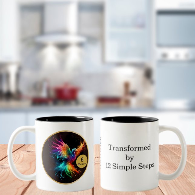 Caneca De Café Em Dois Tons Presente de Etapa de Recuperação Phoenix (Criador carregado)