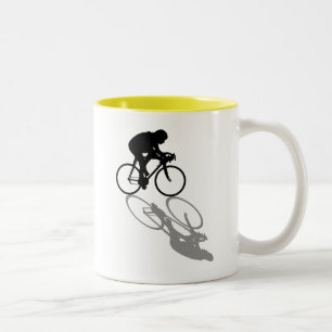 Caneca De Café Em Dois Tons Presente de fã de ciclistas de bicicleta de corrid