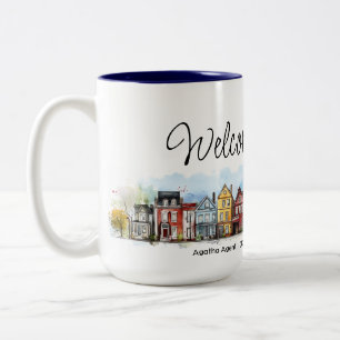 Caneca De Café Em Dois Tons Presente de fechamento de imóveis para casas de bo