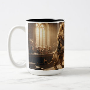 Caneca De Café Em Dois Tons Presente de Flor de Criatura Mágica – Fantasia de