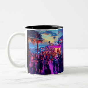 Caneca De Café Em Dois Tons Presente de Foto Personalizada (Adicione sua própr