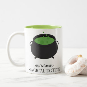 Caneca De Café Em Dois Tons Presente de Halloween Personalizado de Poção Magné