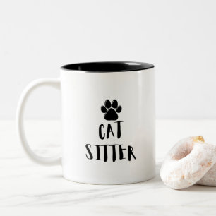 Caneca De Café Em Dois Tons Presente de Impressão de Pata Simples e Encantador