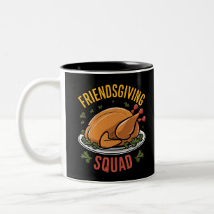 Caneca De Café Em Dois Tons Presente de Jantar de Peru do Esquadrão do Dia de