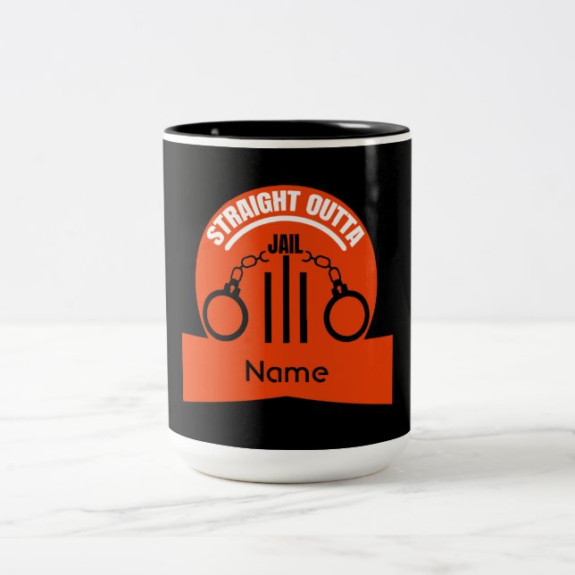 Caneca De Café Em Dois Tons Presente de Libertação da Prisão Saia da Cadeia (Centro)