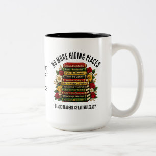 Caneca De Café Em Dois Tons Presente de Livros dos Heróis do Mês da História N