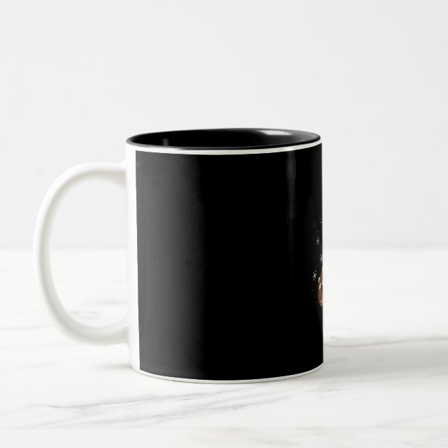 Caneca De Café Em Dois Tons presente de luz de Natal | Natal engraçado present (Esquerda)