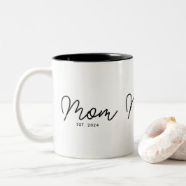 Caneca De Café Em Dois Tons Presente de Mãe Estabelecida Nova