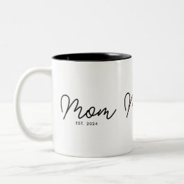 Caneca De Café Em Dois Tons Presente de Mãe Estabelecida Nova