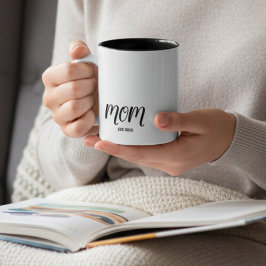 Caneca De Café Em Dois Tons Presente de Mãe Estabelecida Nova Mãe