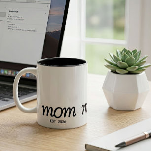 Caneca De Café Em Dois Tons Presente de Mãe Estabelecida Nova Mãe