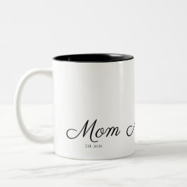 Caneca De Café Em Dois Tons Presente de Mãe Estabelecida Nova Mãe