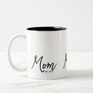 Caneca De Café Em Dois Tons Presente de Mãe Estabelecida Nova Mãe