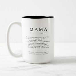 Caneca De Café Em Dois Tons Presente de Mãe Polonês - Alta Definição da MAMA