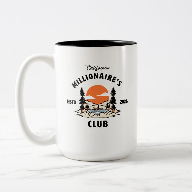 Caneca De Café Em Dois Tons Presente de Mentalidade de Sucesso Motivacional pa (Esquerda)