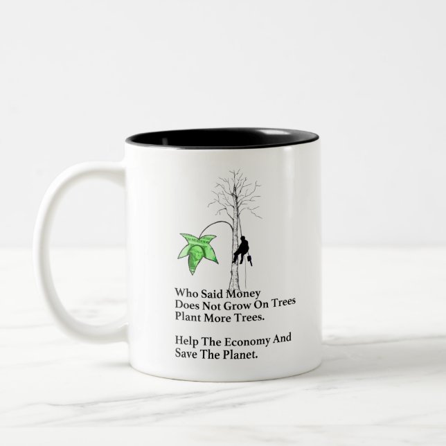 Caneca De Café Em Dois Tons Presente de motosserra do cirurgião arborista. (Esquerda)