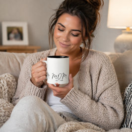 Caneca De Café Em Dois Tons Presente de Nova Mãe Estabelecida