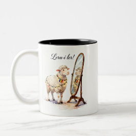 Caneca De Café Em Dois Tons Presente de Ovelha Leru-i Ler - Feriado da Diáspor
