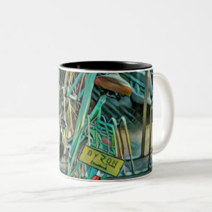 Caneca De Café Em Dois Tons Presente De Passagem Para Ciclista