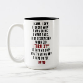 Caneca De Café Em Dois Tons Presente de Piada Hilariante Personalizada de Aniv