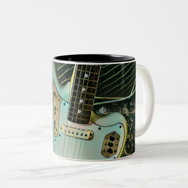 Caneca De Café Em Dois Tons presente de rock para ela (Frente Esquerda)
