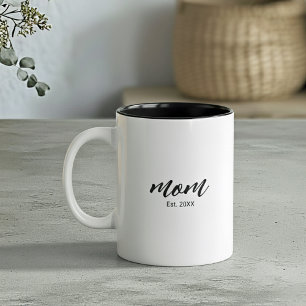 Caneca De Café Em Dois Tons Presente de Roteiro de Nova Mãe Estabelecida