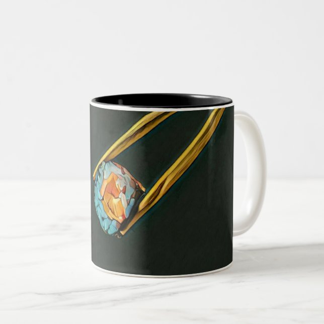 Caneca De Café Em Dois Tons presente de sushi legal (Frente Esquerda)