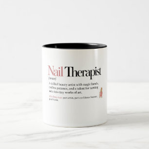 Caneca De Café Em Dois Tons Presente de Técnico de Unhas Definição de Terapeut