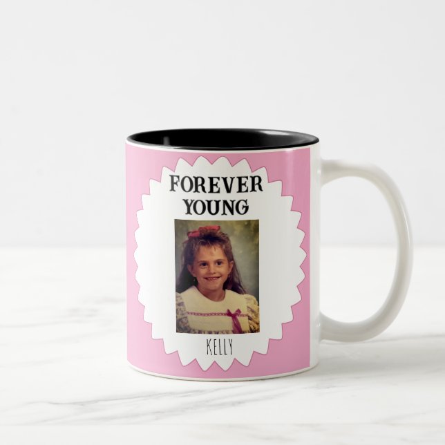 Caneca De Café Em Dois Tons Presente Divertido! Café De Duas Toneladas De Foto (Direita)