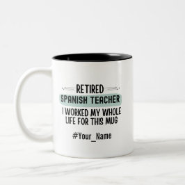 Caneca De Café Em Dois Tons Presente Divertido de Aposentadoria para Professor