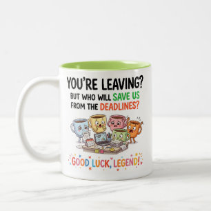 Caneca De Café Em Dois Tons Presente Divertido de Despedida para Colega de Tra