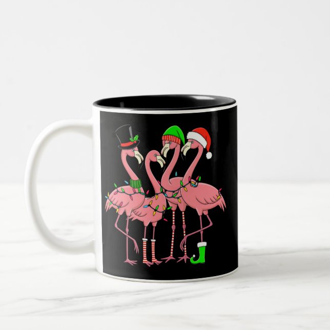 Caneca De Café Em Dois Tons Presente Divertido de Natal para Amante de Flaming (Esquerda)
