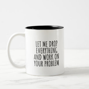 Caneca De Café Em Dois Tons Presente Divertido para Colega de Trabalho, Café