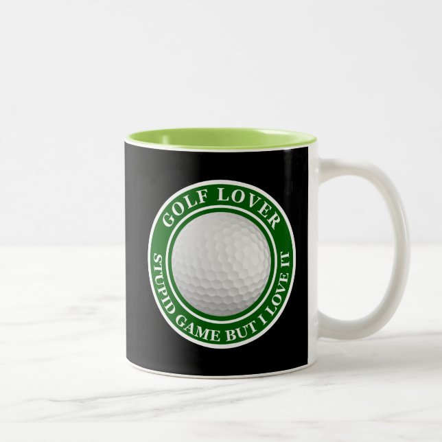 Caneca De Café Em Dois Tons Presente Divertido Para Fãs de Golfe (Direita)