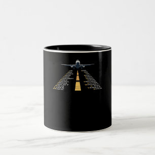 Caneca De Café Em Dois Tons Presente do avião-piloto fonético para aviões-p