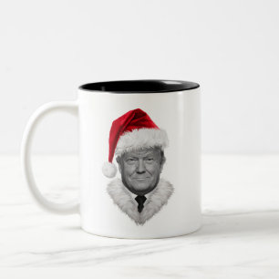 Caneca De Café Em Dois Tons Presente do chapéu engraçado de Natal de Donald Tr