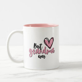 Caneca De Café Em Dois Tons Presente do Dia das Mães e Aniversário 'Melhor Avó