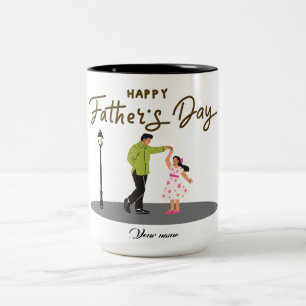Caneca De Café Em Dois Tons Presente do Dia dos Pais para o Papai Foto & Nom
