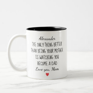 Caneca De Café Em Dois Tons Presente do Filho para a Mãe Observando Você se To