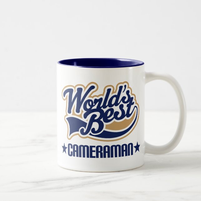 Caneca De Café Em Dois Tons Presente do operador cinematográfico (Direita)