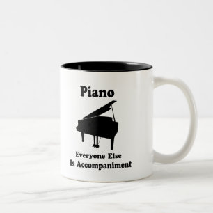 Caneca De Café Em Dois Tons Presente do piano