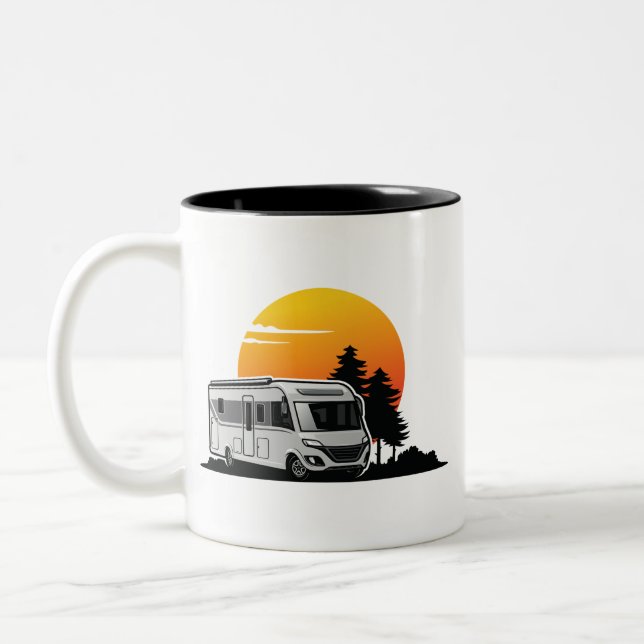 Caneca De Café Em Dois Tons Presente do proprietário da autocasa da Retro Suns (Esquerda)