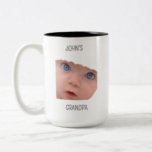 Caneca De Café Em Dois Tons Presente do vovô de aniversário, presente do papai